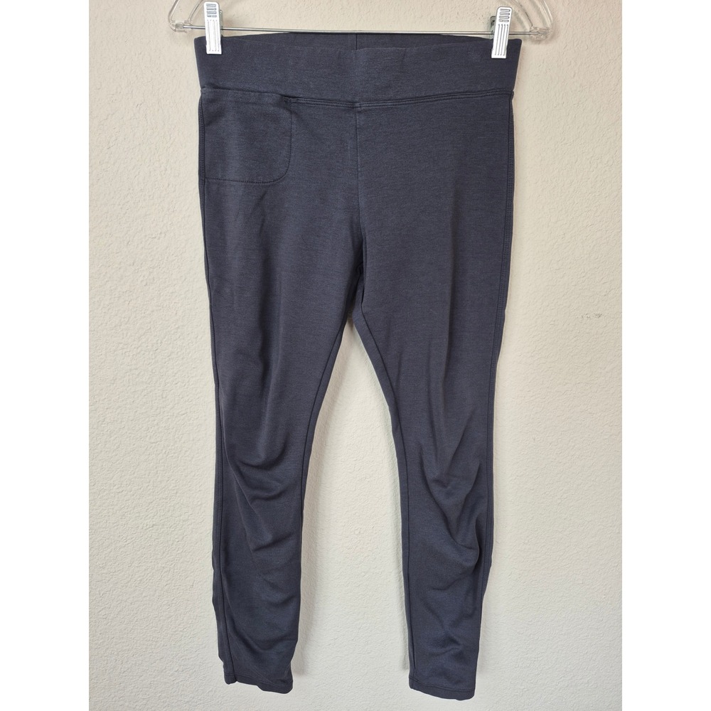American Giant Womens High Rise Ruched Leggings Dark Gray Size 4